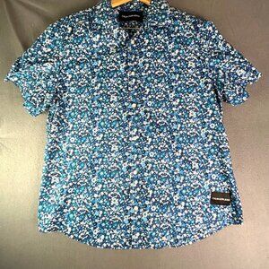 Calvin Klein Jeans Men's Large (L) Short Sleeve Button Up Flower Pattern Shirt